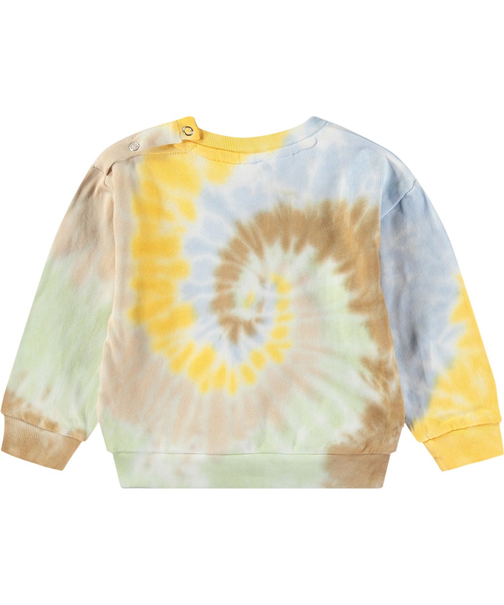 Dear - Tie Dye Swirl - Tie-Dye-Sweatshirt für Babys aus Öko-Baumwolle.