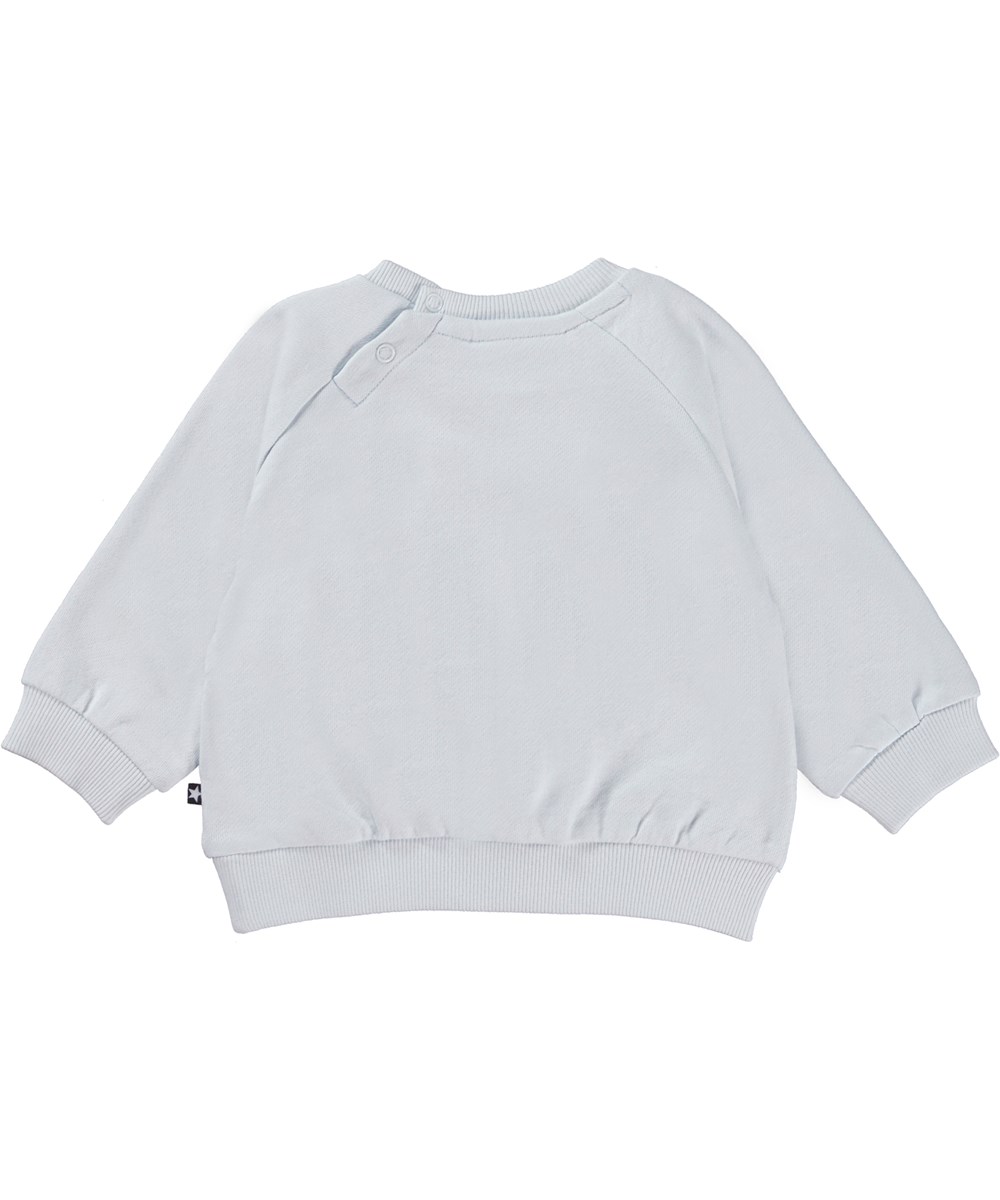 Disc - Iced Blue - Hellblaues Baby-Sweatshirt mit Sonne