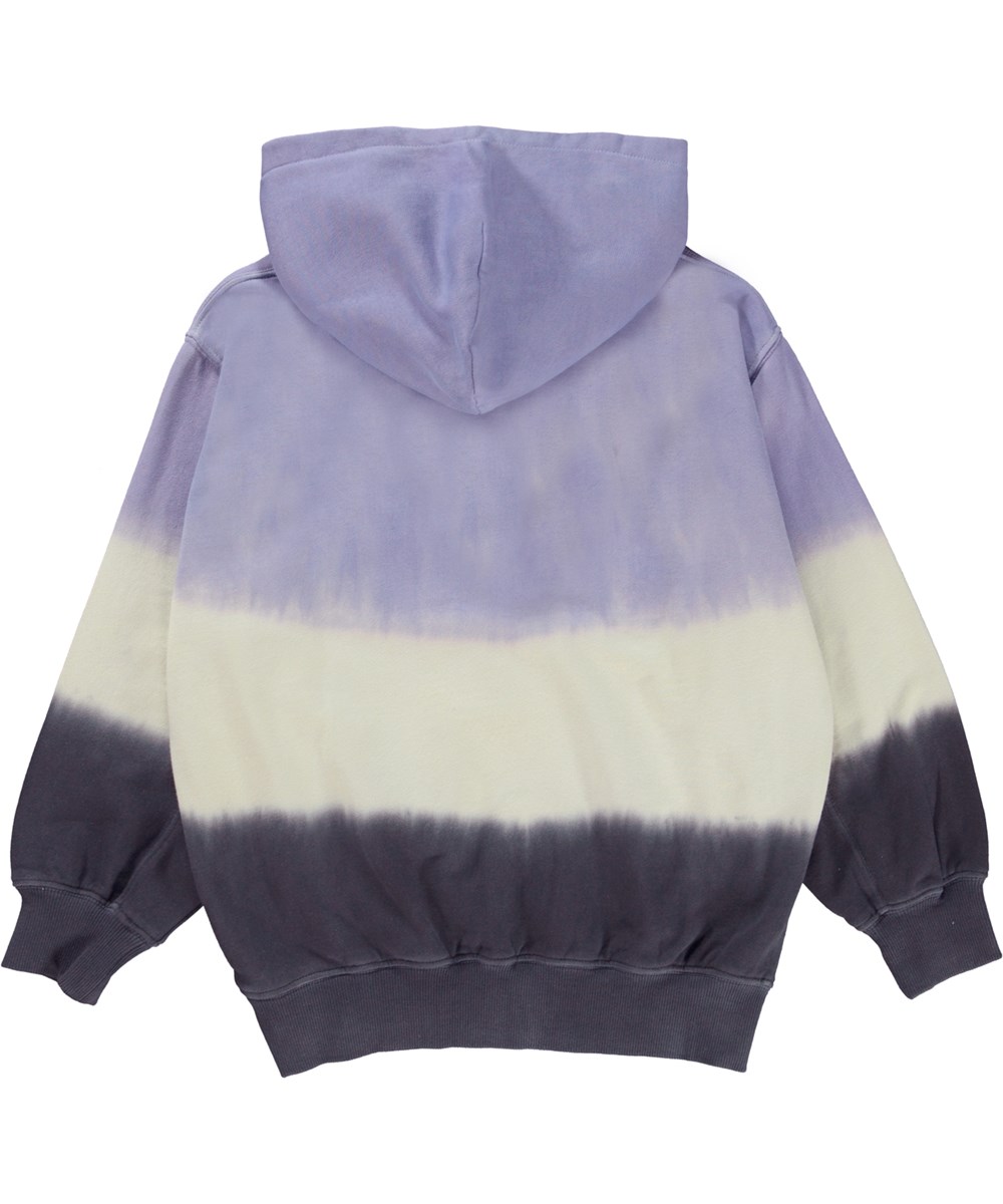 Maxx - Purple Stripe Dye - Hoodie mit Batikstreifen in Lila-Weiß-Grau