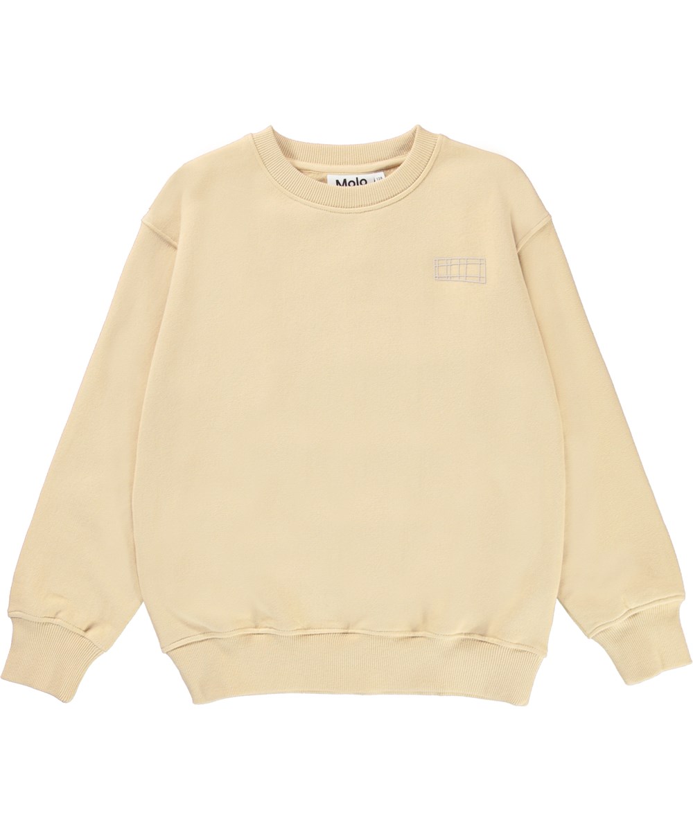 Memphis - Starlight - Hellgelbes Unisex-Sweatshirt aus Öko-Baumwolle