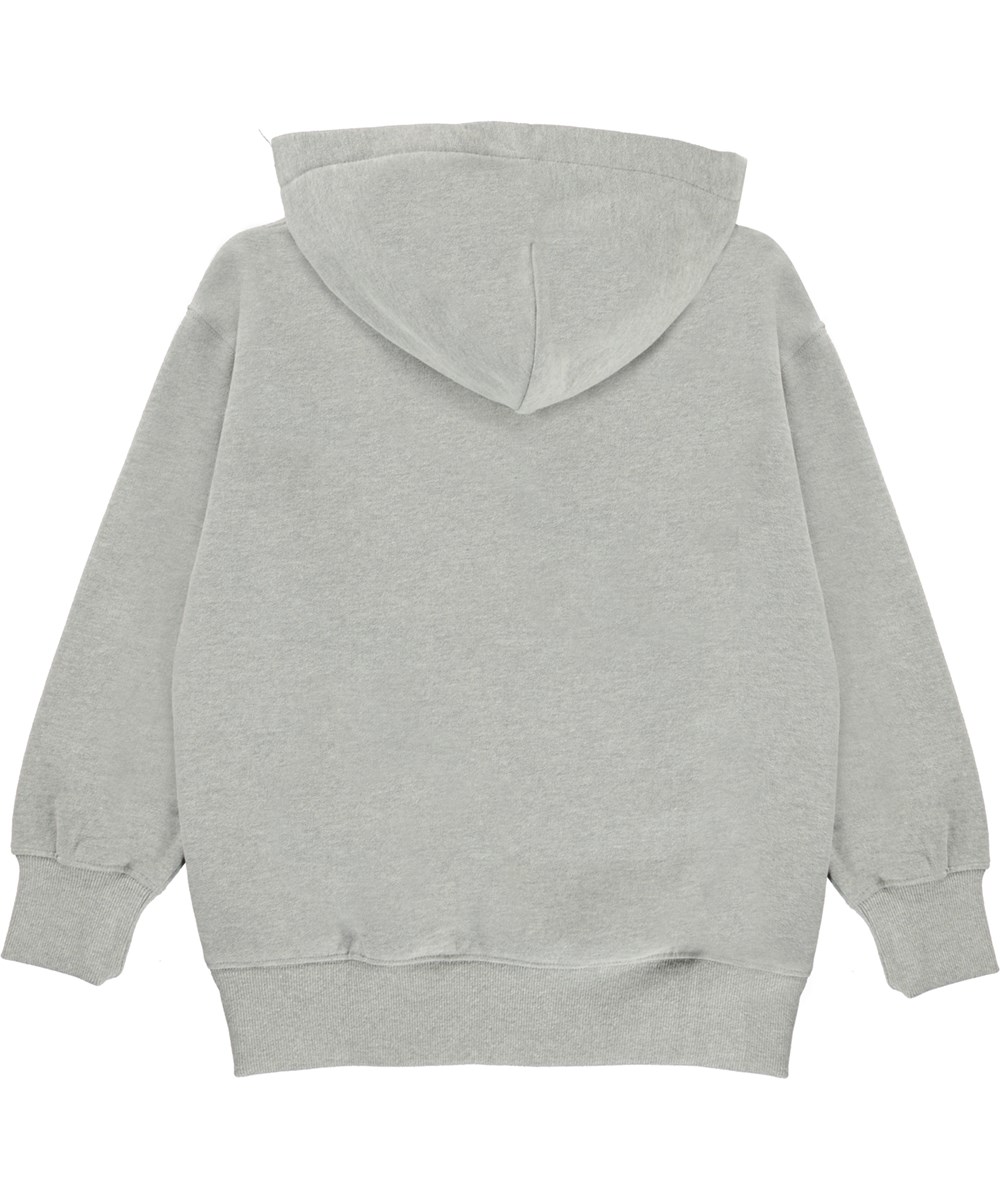 Moz - Grey Melange - Grauer Unisex-Hoodie aus Öko-Baumwolle