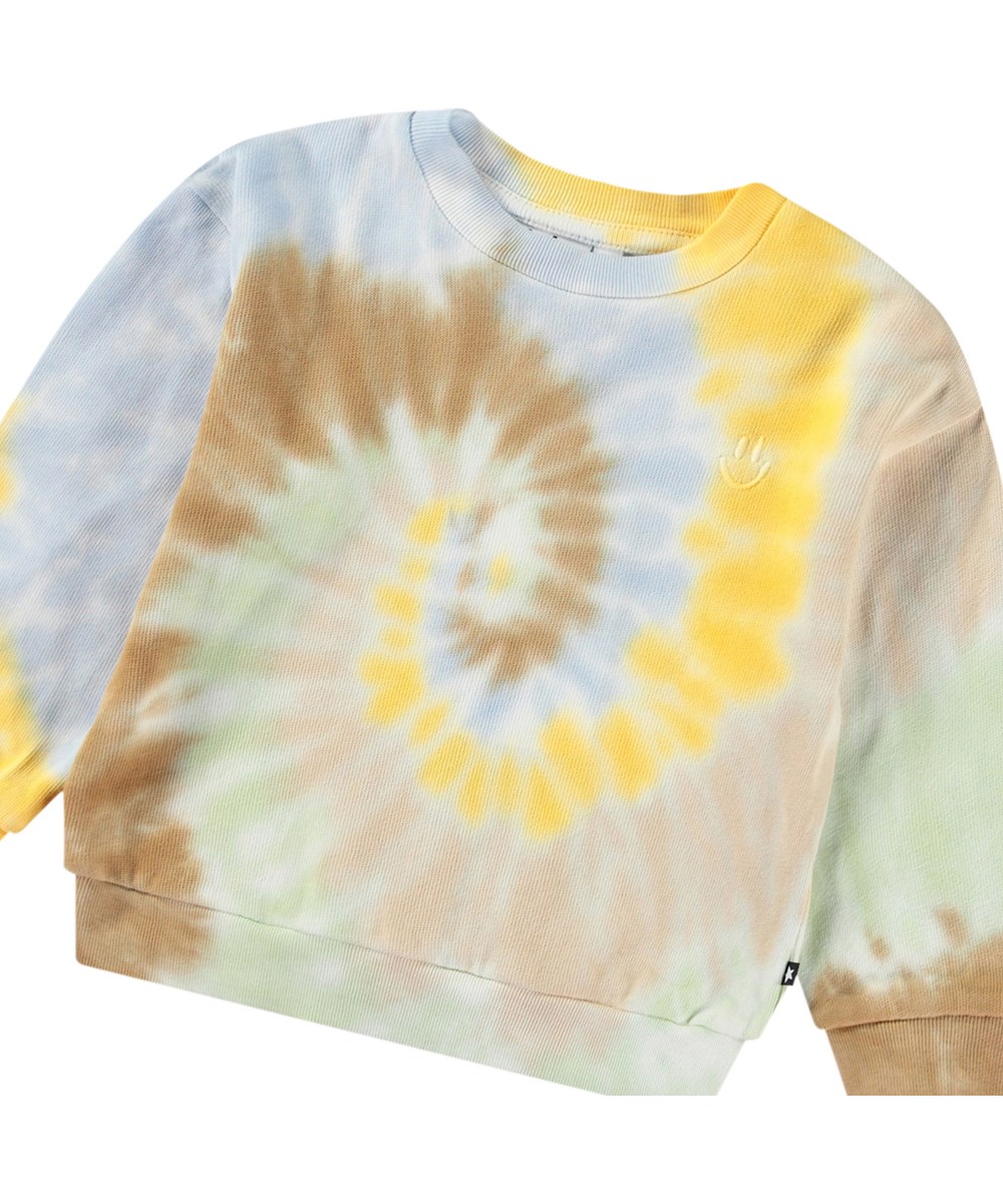 Dear - Tie Dye Swirl - Tie-dye babysweater van biologisch katoen.