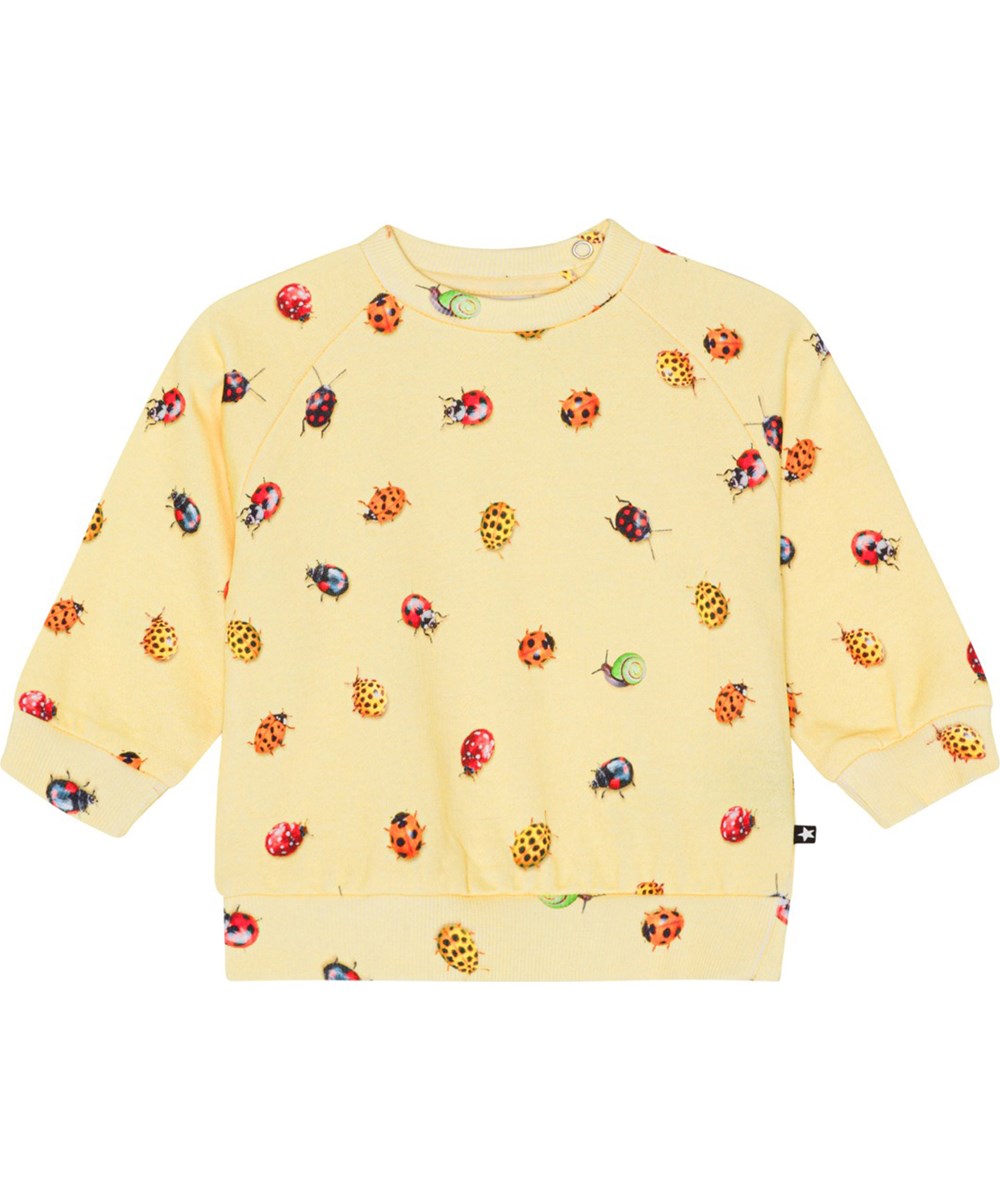 Disc - Coccinella - Voor kleine kinderen een gele trui van biologisch katoenen jersey
