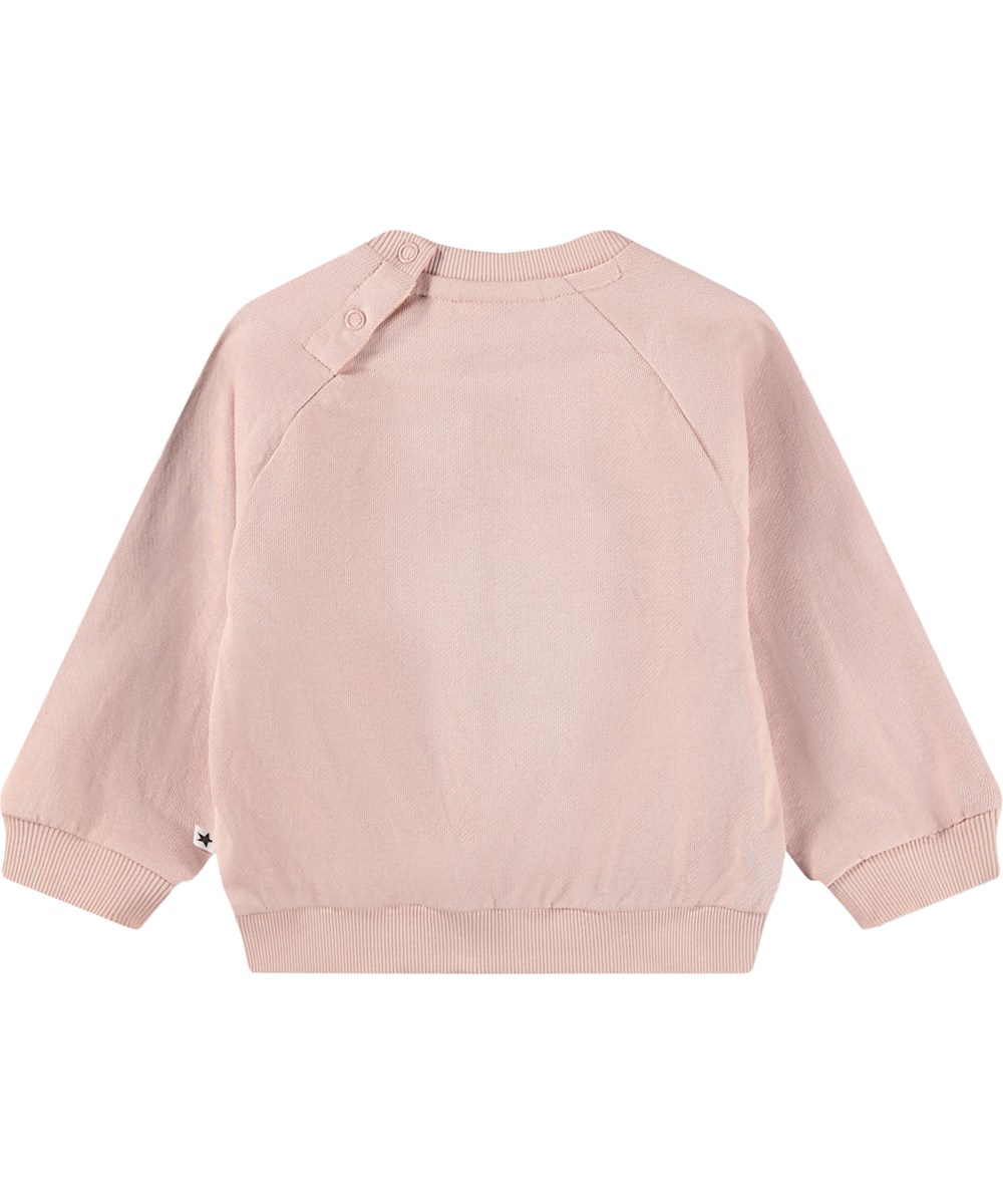 Disc - Petal Blush - Zachte, lichtroze sweatshirt voor de kleintjes gemaakt van biologisch katoen
