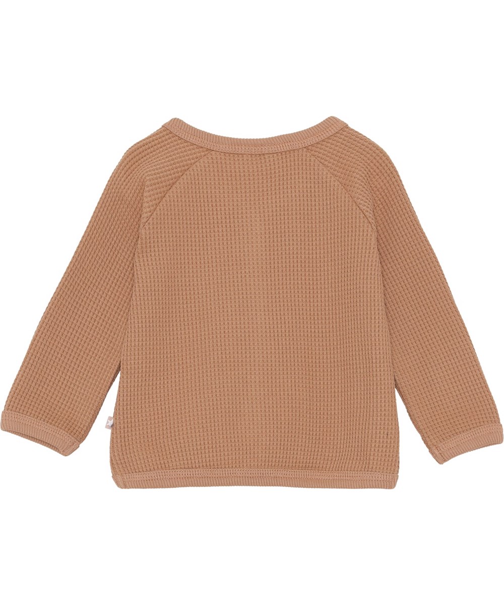 Dory - Rose Mist - Lichtroze biologische gebreide babyvest