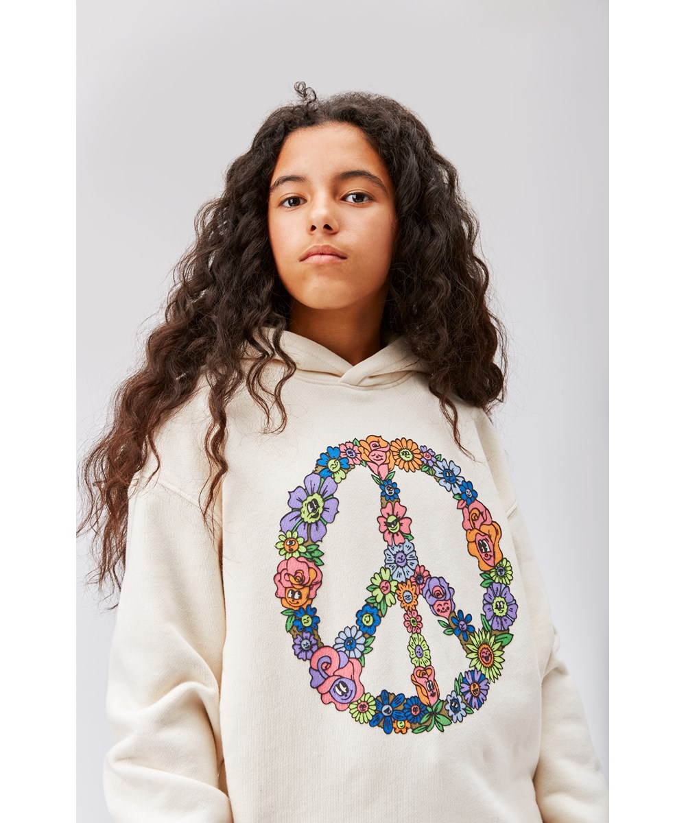 Matt - Peace And Flora - Hoodie met peace en bloemenprint