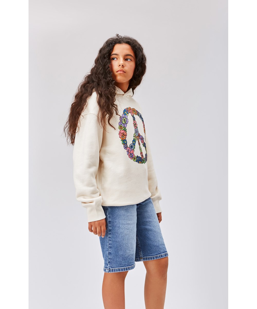 Matt - Peace And Flora - Hoodie met peace en bloemenprint