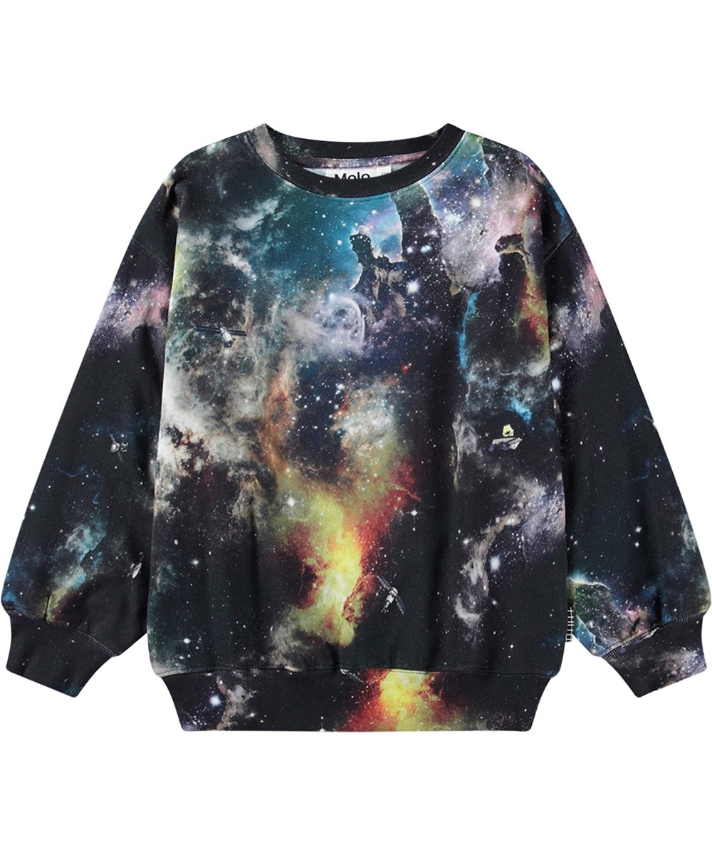 Monti - Out There - Zachte warme sweater met kleurrijk patroon in een ruimvallende pasvorm met een ronde hals.
