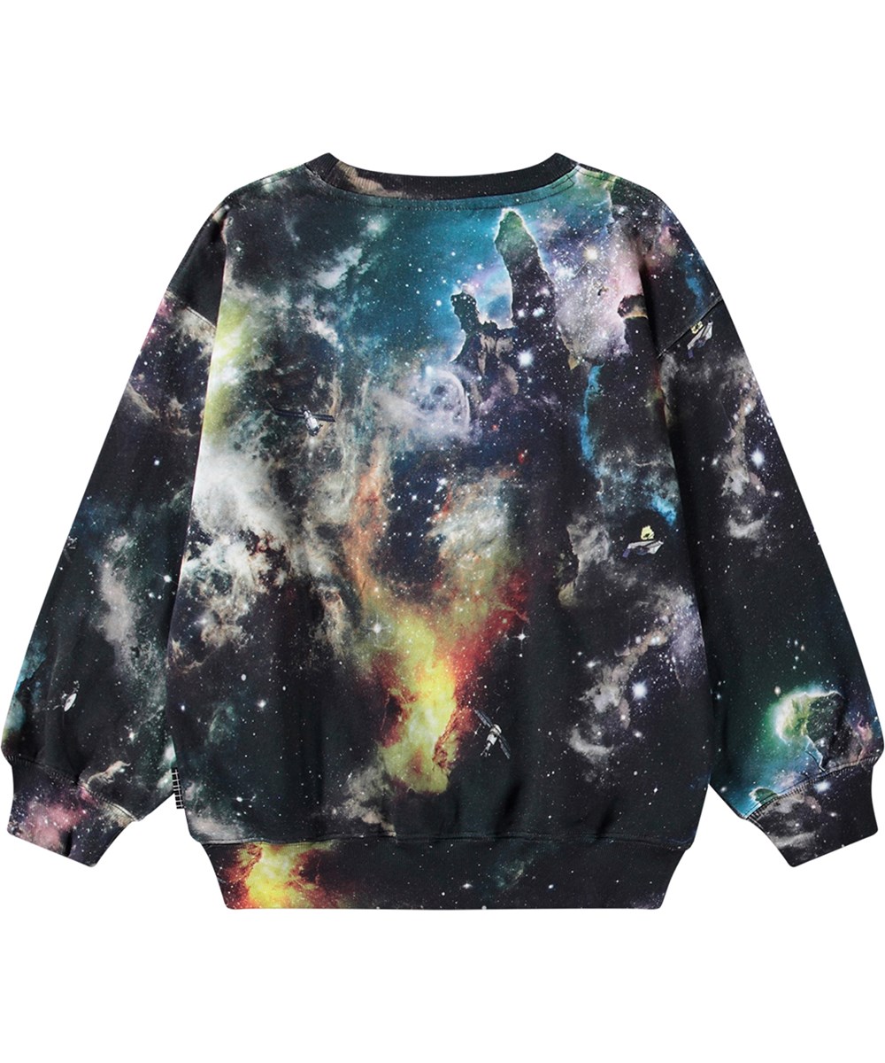 Monti - Out There - Zachte warme sweater met kleurrijk patroon in een ruimvallende pasvorm met een ronde hals.