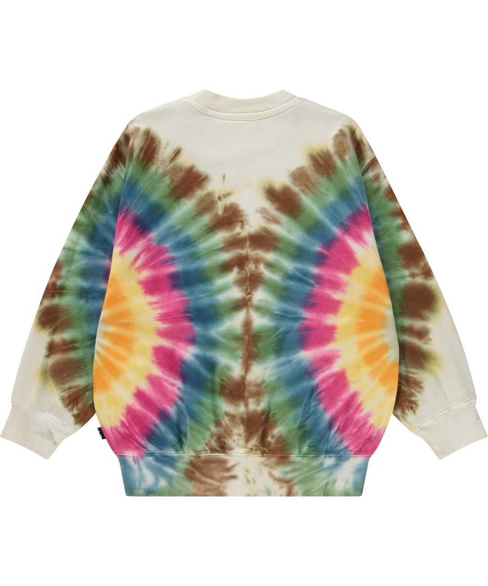 Monti - Ray Dye - Veelkleurige biologische sweater met tie-dye print