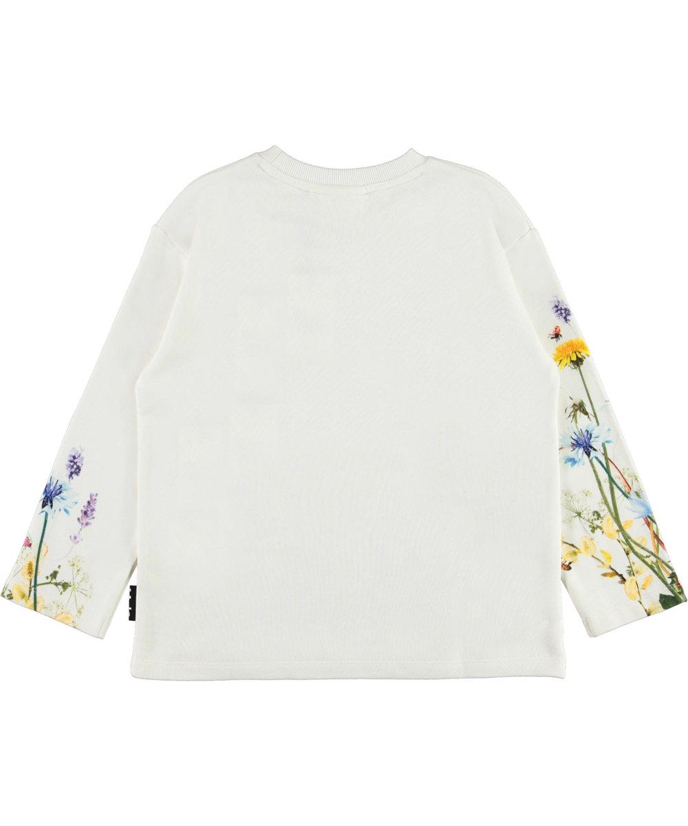 Mountoo - Pollen - Biologische witte shirt met bloemen en insecten