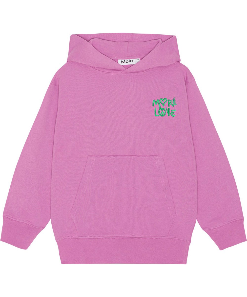 Moz - Purple Pink - Paarse hoodie van zacht biologisch katoen