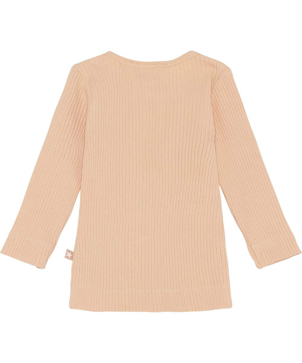 Earth - Fluffy Rose - Earth is een lichtroze babyshirt in ribstof