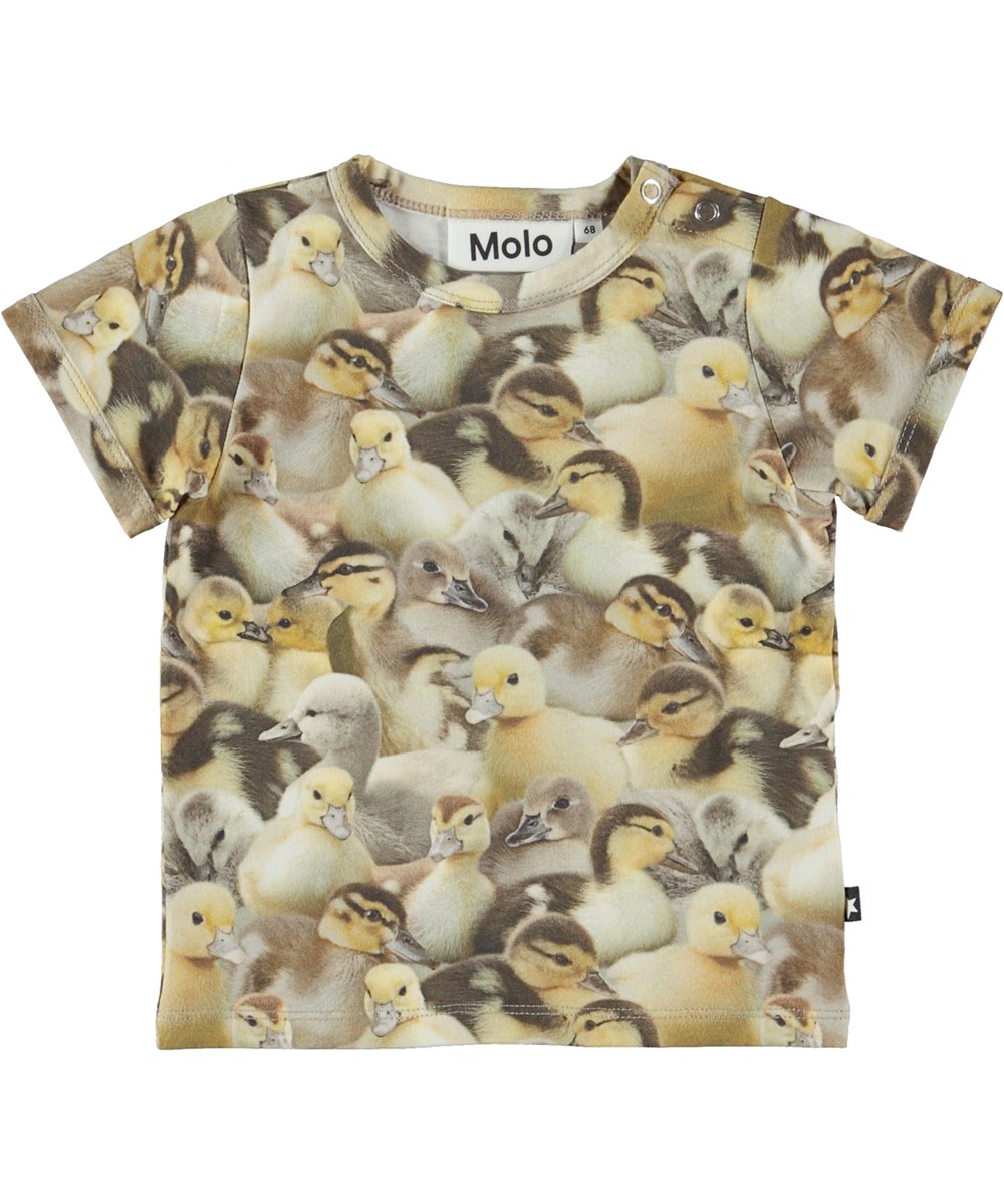 Easy - Ducklings - Biologische baby t-shirt met eendjesprint