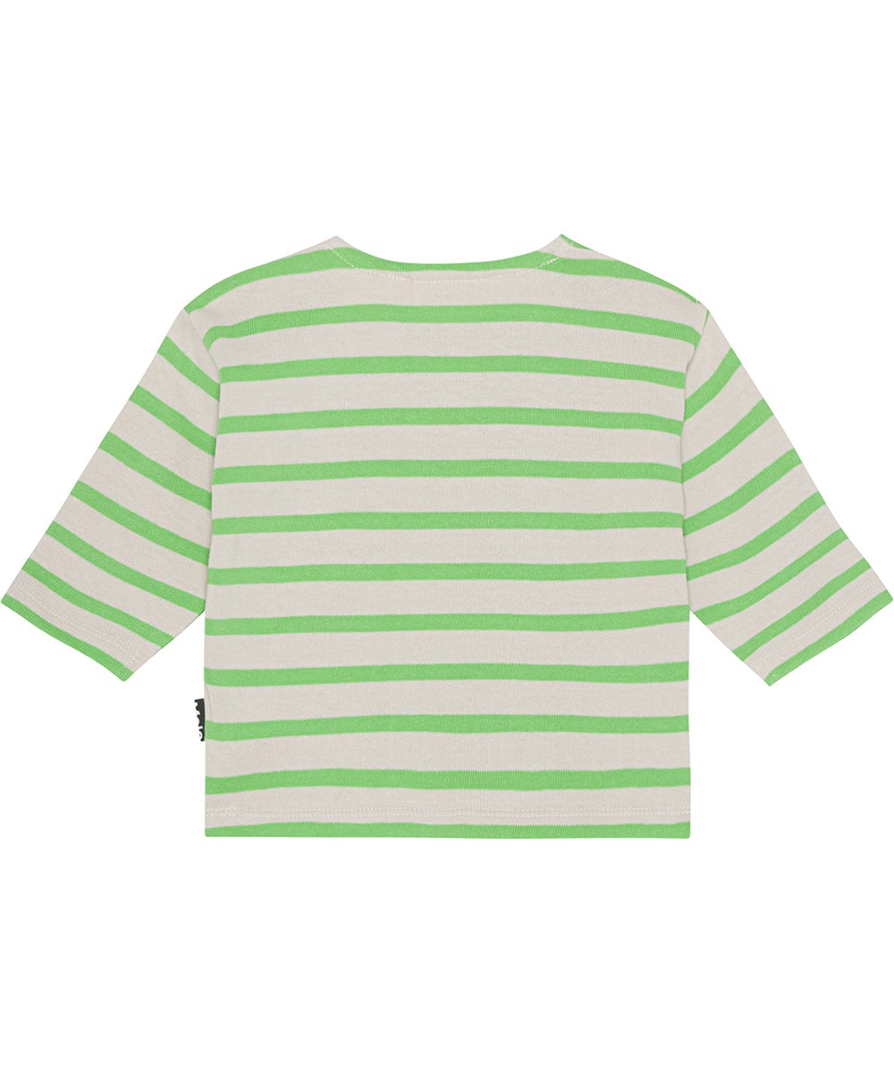 Edarko - Grass Stripe - Voor kleine kinderen een gestreept shirt van zacht biologisch katoen