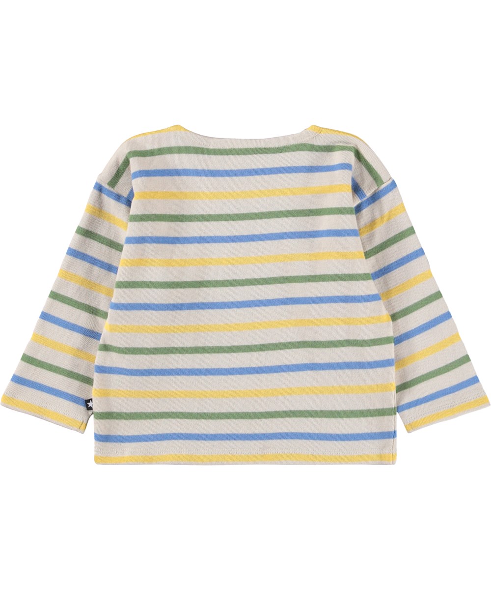 Edarko - Multiple Stripe - Meer gekleurde lange mouwen shirt voor de kleintjes gemaakt van biologisch katoen met strepen