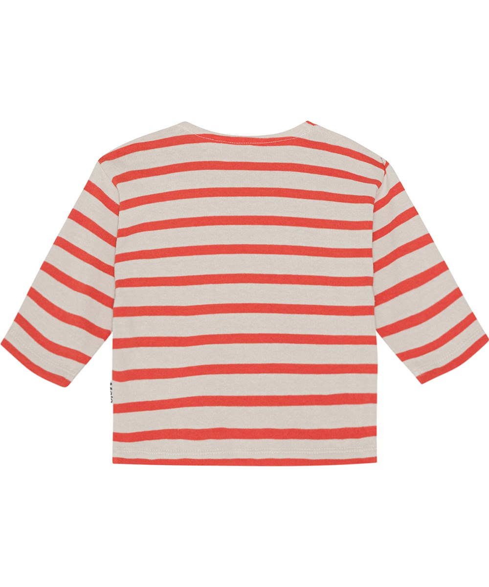 Edarko - Shell Red Stripe - Voor kleine kinderen een gestreept shirt van zacht biologisch katoen