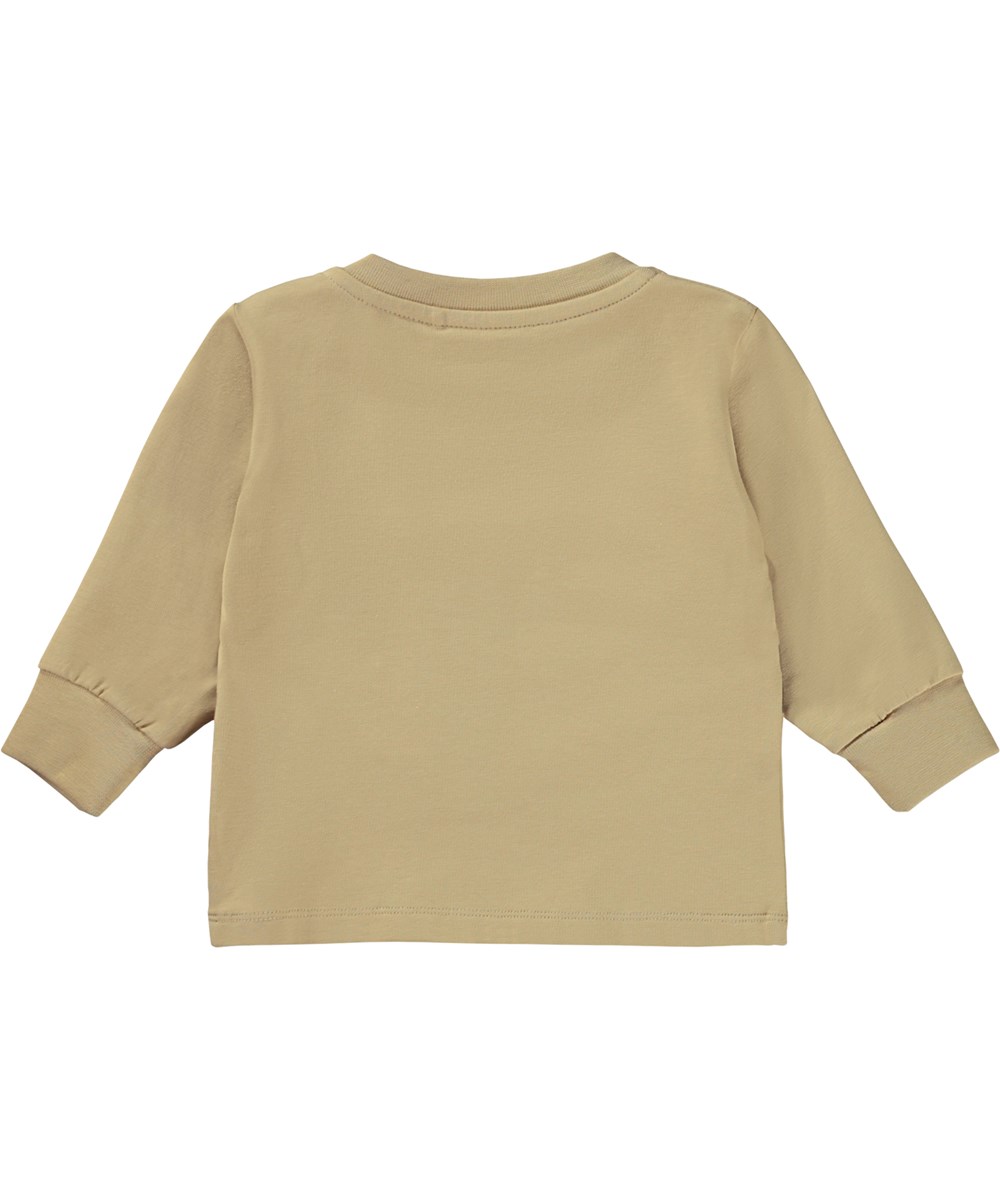 Eloy - Together - Beige biologische baby longsleeve met wasbeerprint