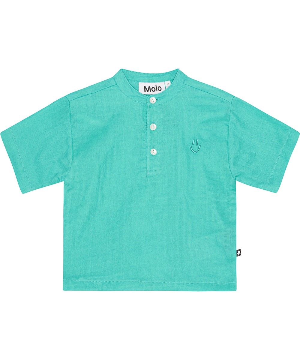 Ever - Pacific - Voor kleine kinderen een turquoise t-shirt van biologisch katoen
