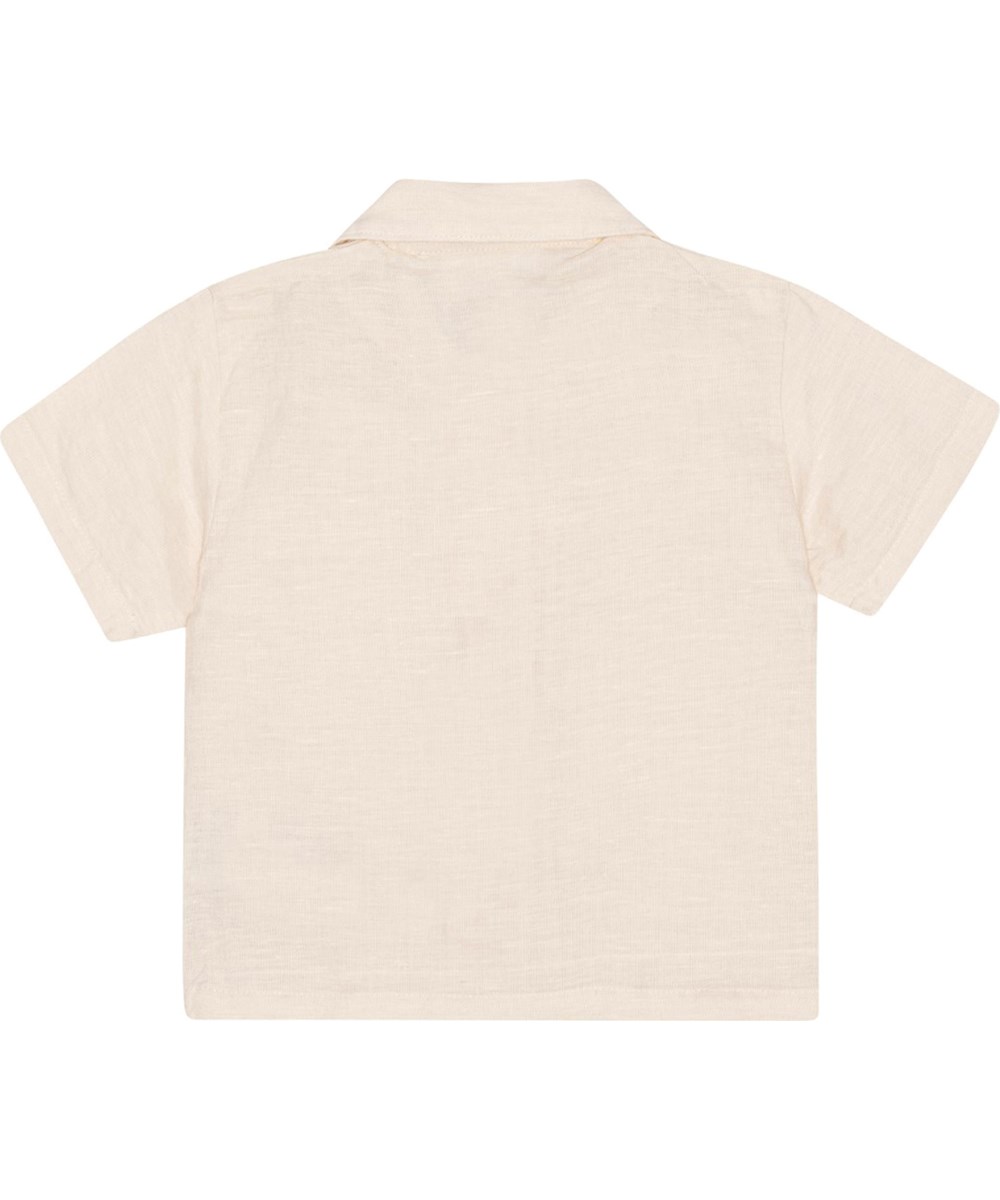 Eyou - Summer Sand - Zandkleurige linnen blouse