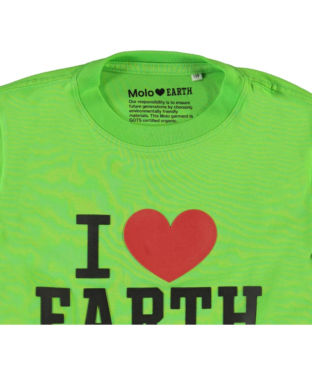 Reeve - Green Flash - I love earth t-shirt
