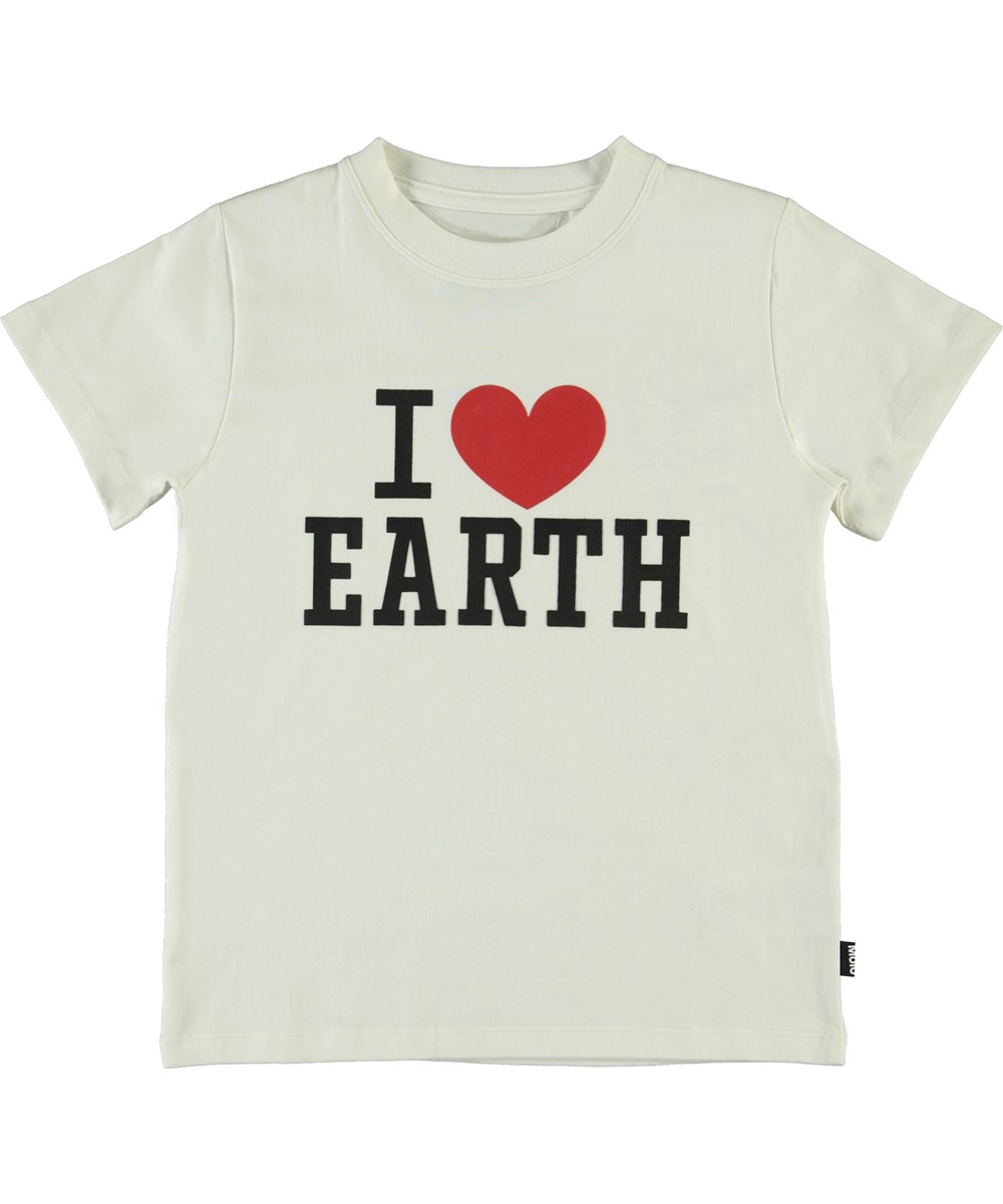 Reeve - White Star - I love earth t-shirt