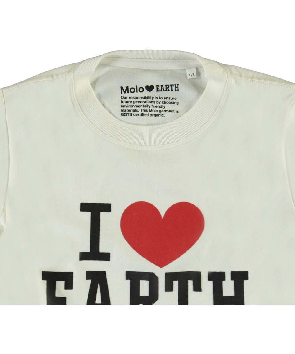 Reeve - White Star - I love earth t-shirt