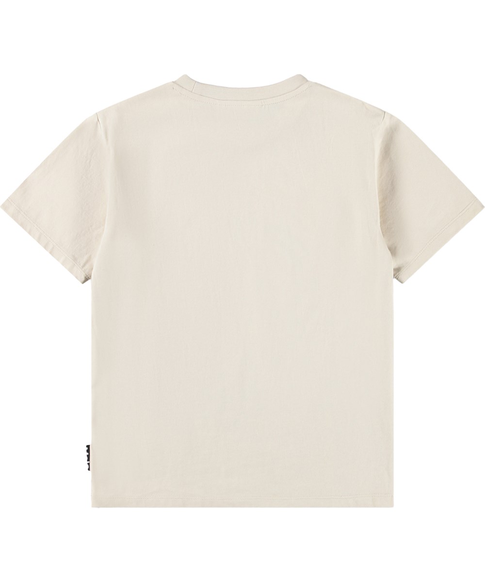 Riley - Hazy Rainbow - Beige kinder T-shirt gemaakt van biologisch katoen