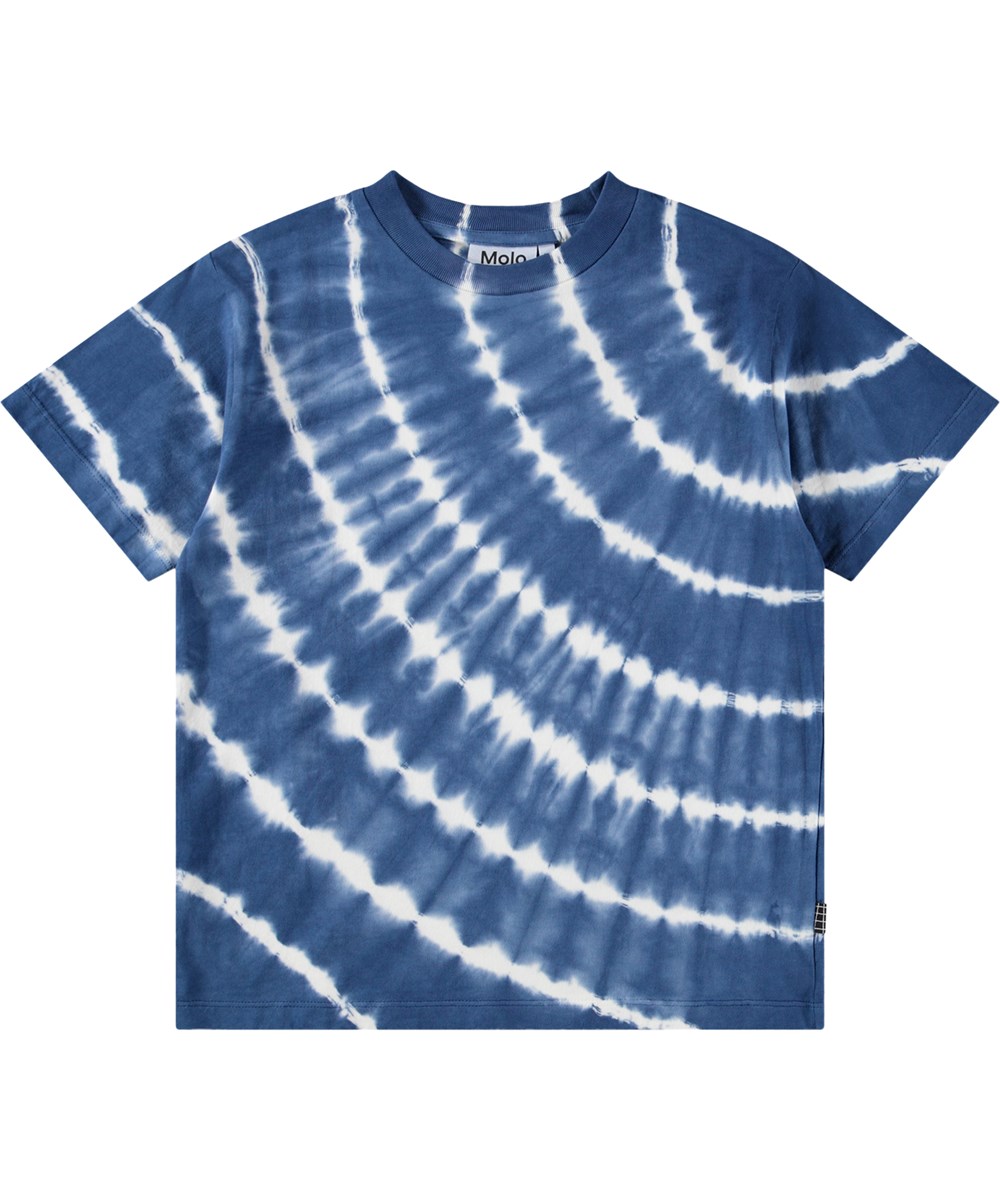 Riley - Swell Blue Dye - Blauw kinder T-shirt gemaakt van biologisch katoen