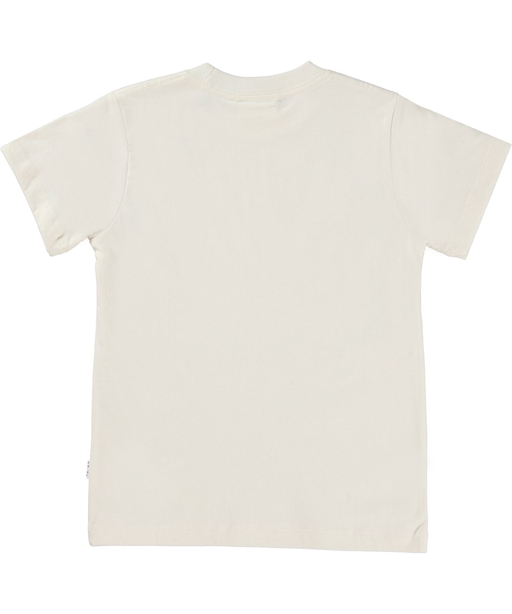 Road - Naturelle - Biologische t-shirt met een roze peace print