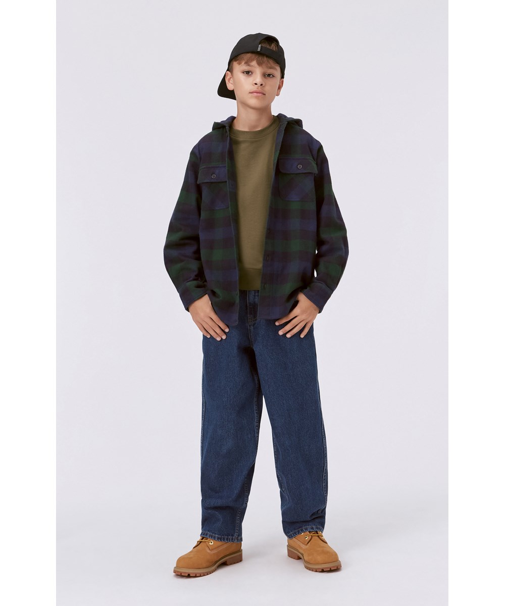 Roxo - Ridge - Bruine biologische t-shirt met een tekstballon print