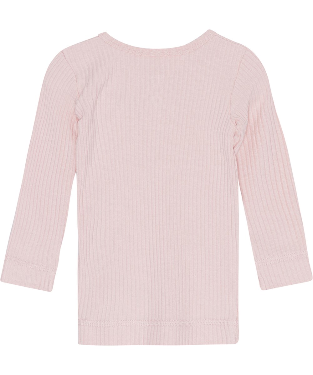 Earth - Petal Blush - Rosafarbenes Baby-Langarmshirt aus Viskose-Ripp