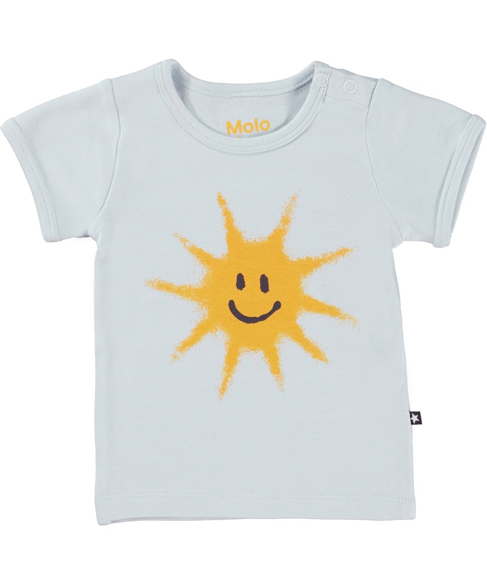 Easy - Iced Blue - Baby T-Shirt in Hellblau mit Sonnenaufdruck