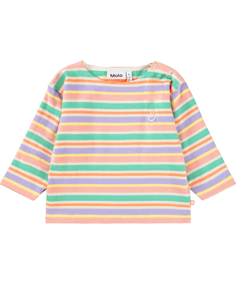 Edarko - Emotions Stripe - Gestreiftes Langarmshirt in vielen Farben für die Kleinen aus Öko-Baumwolle.