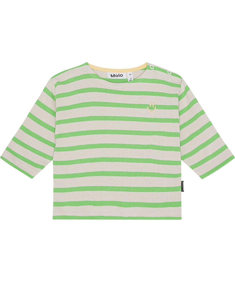 Edarko - Grass Stripe - Gestreiftes Langarmshirt für die Kleinen aus weicher Öko-Baumwolle