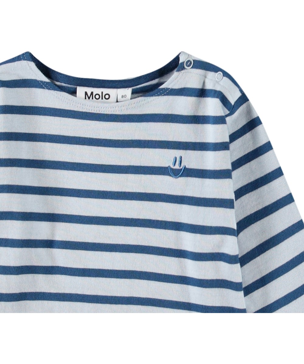 Edarko - Lagoa Stripe - Gestreiftes Langarmshirt aus Öko-Baumwolle für ein Baby.