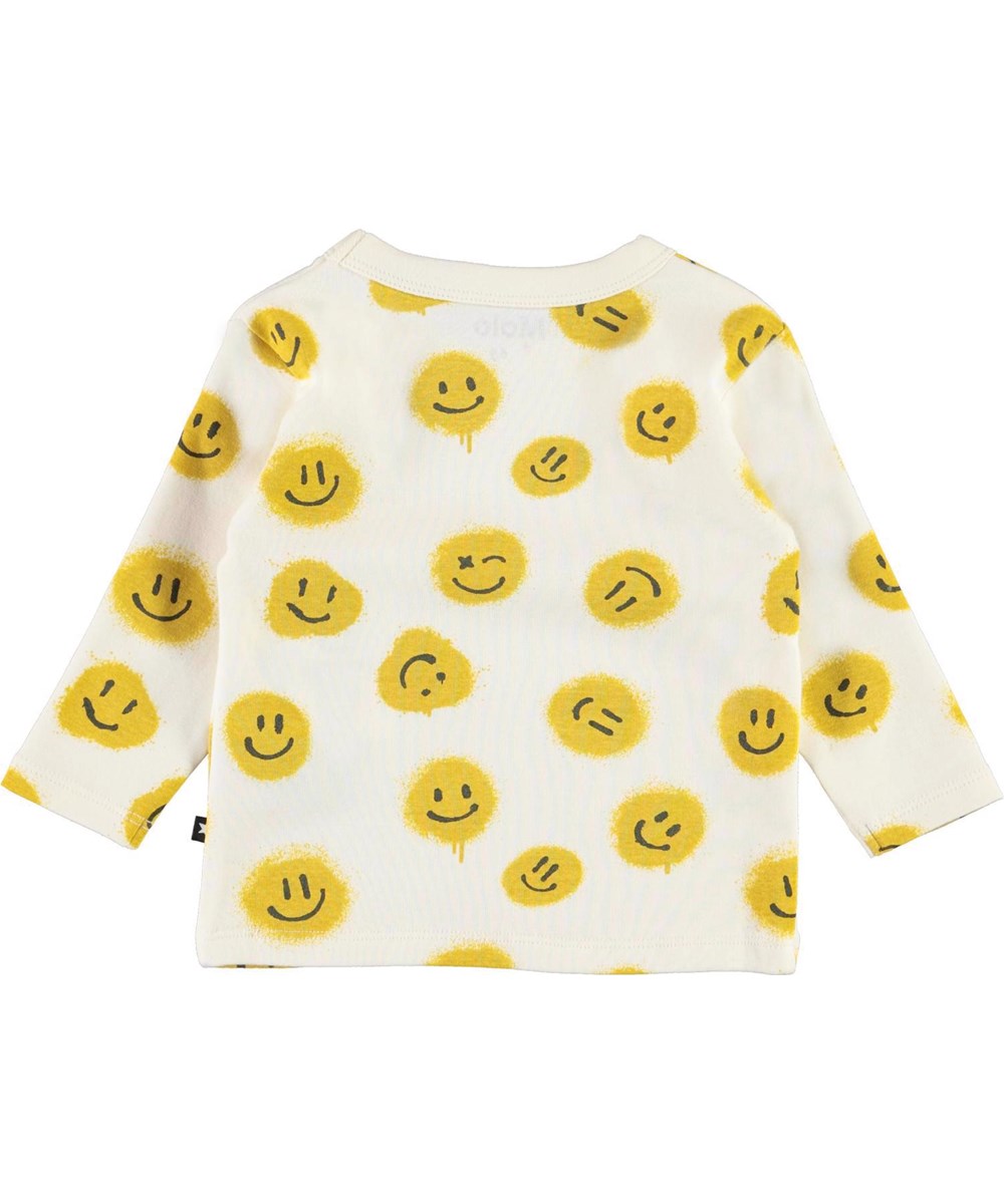 Elvo - All Smiles - Cremige Smiley Babybluse Öko