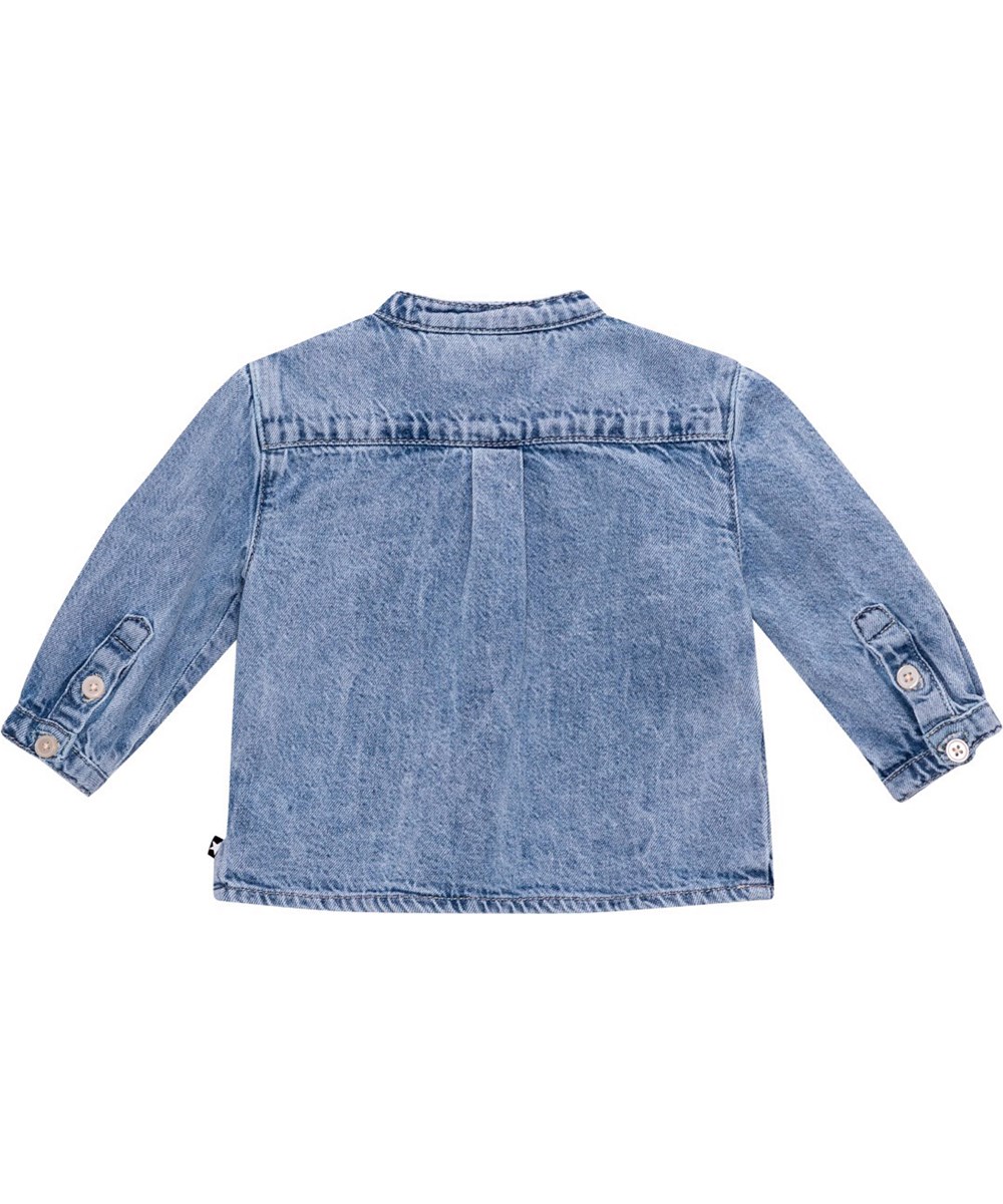 Enoz - Bleach Denim - Blaues Denimhemd für die Kleinen aus Öko-Baumwolle