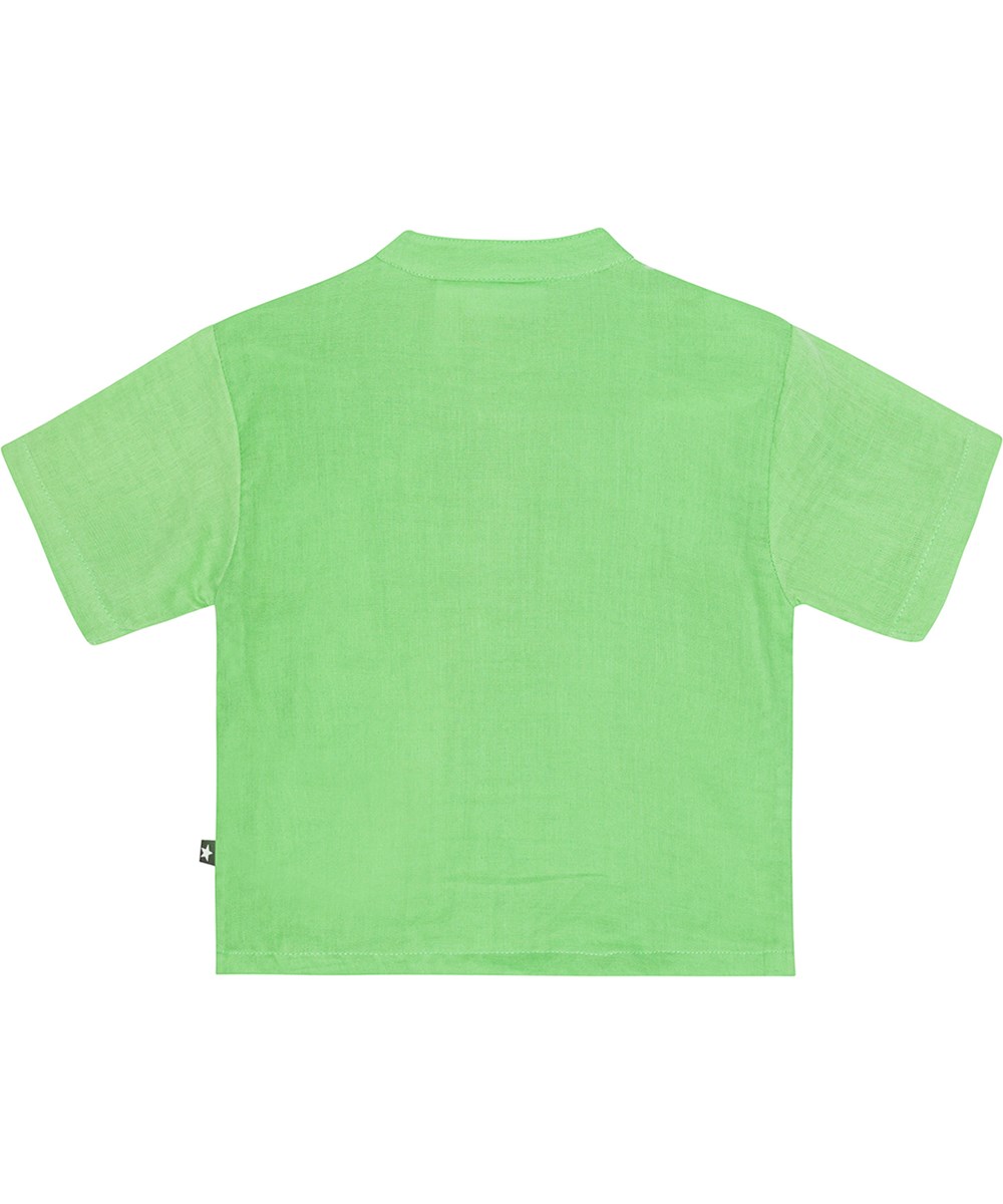 Ever - Grass Green - Hellgrünes Hemd für die Kleinen aus Öko-Baumwolle