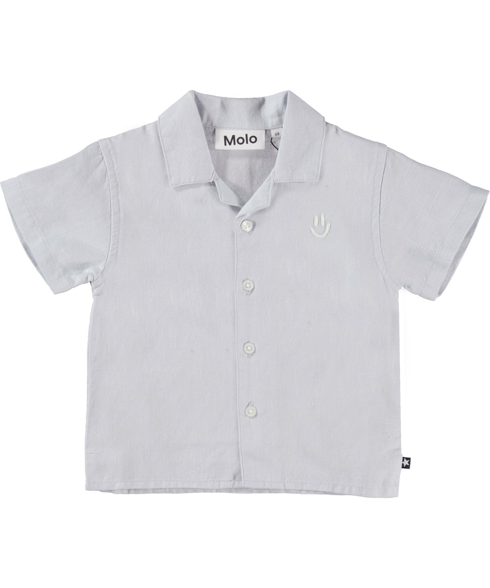 Eyou - Iced Blue - Kurzärmliges hellblaues Baby-Shirt