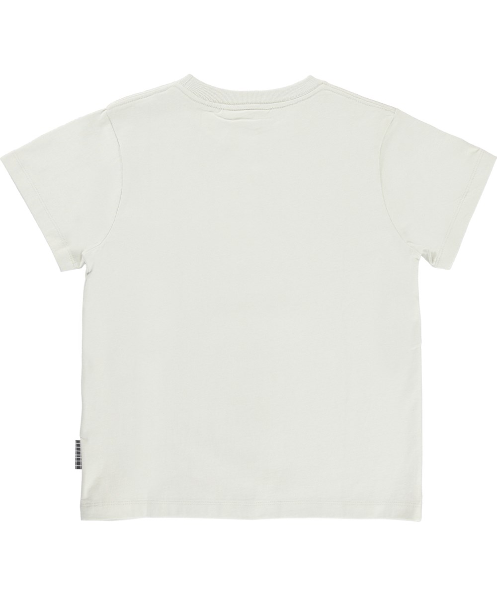 Rame - Moon - Öko-Unisex-T-Shirt in Beige mit Weltraumdruck