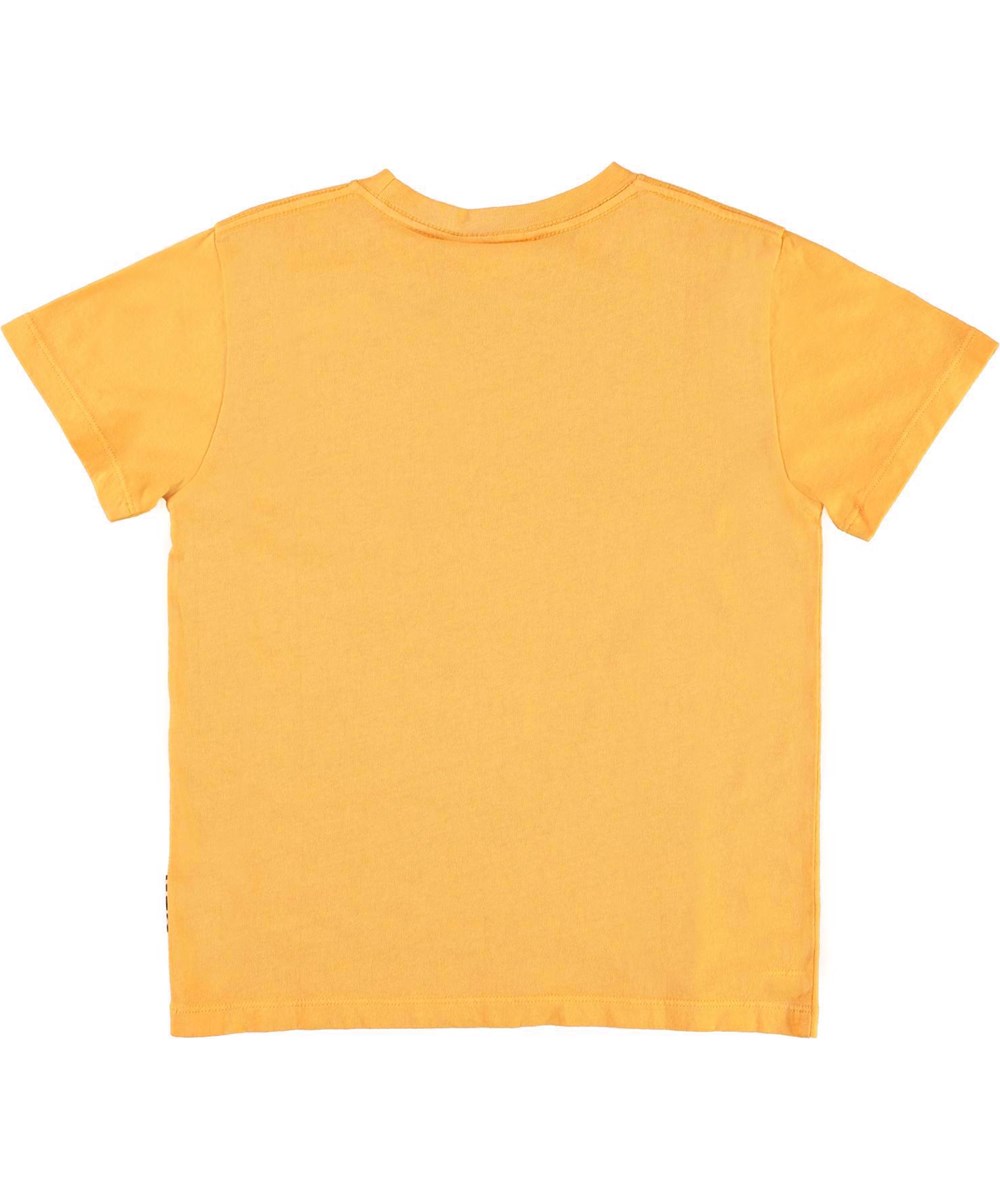 Rame - Sunset - Sonnengelbes Basic T-Shirt mit Palmenprint