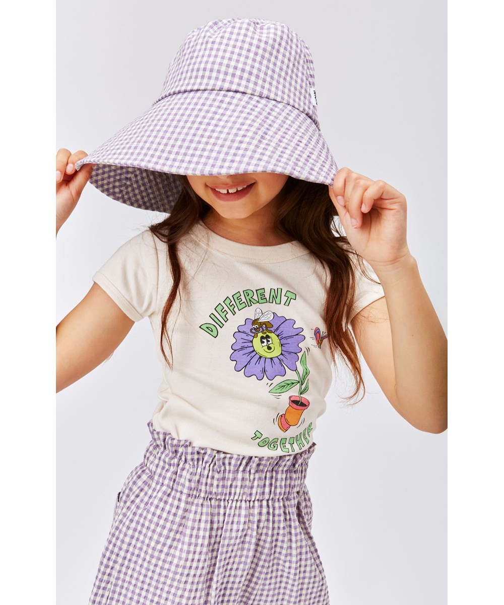 Rhiannon - Naturelle - T-Shirt mit Pflanzendruck