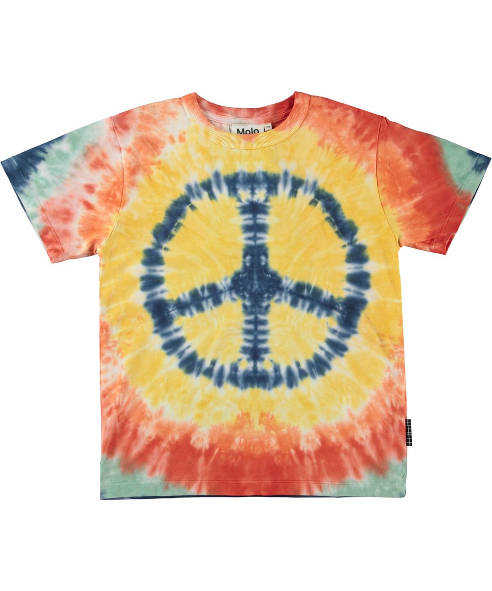 Riley - Peace Tie Dye - Unisex-T-Shirt mit Batikdruck und Frieden