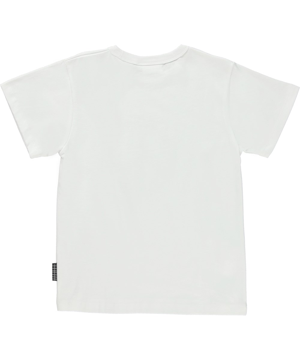 Riley - Sprayed Peace - Weißes Unisex-T-Shirt mit Peace-Zeichen-Print