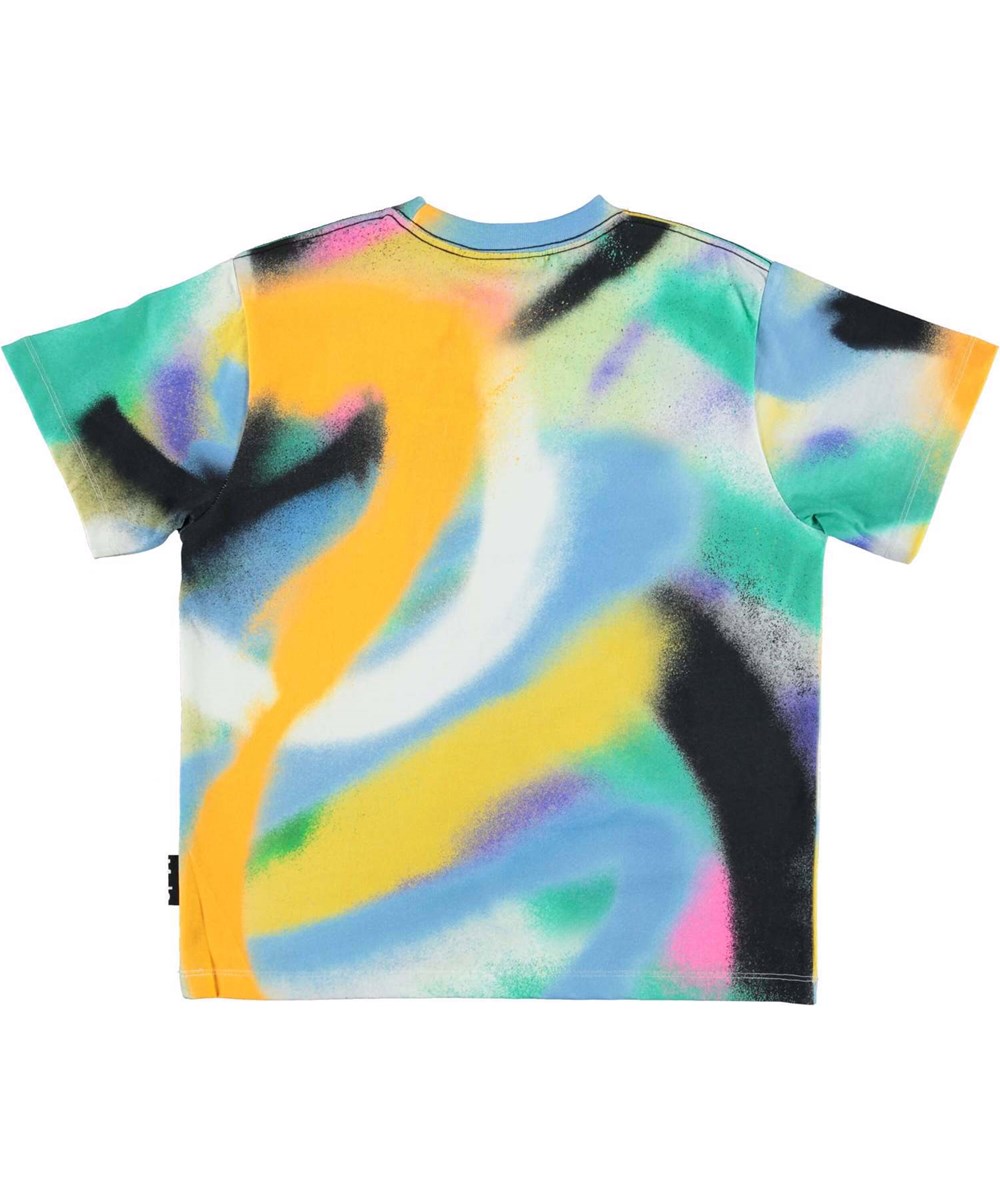 Rodney - Spray Colours - Mehrfarbiges Basic T-Shirt mit weiter Passform