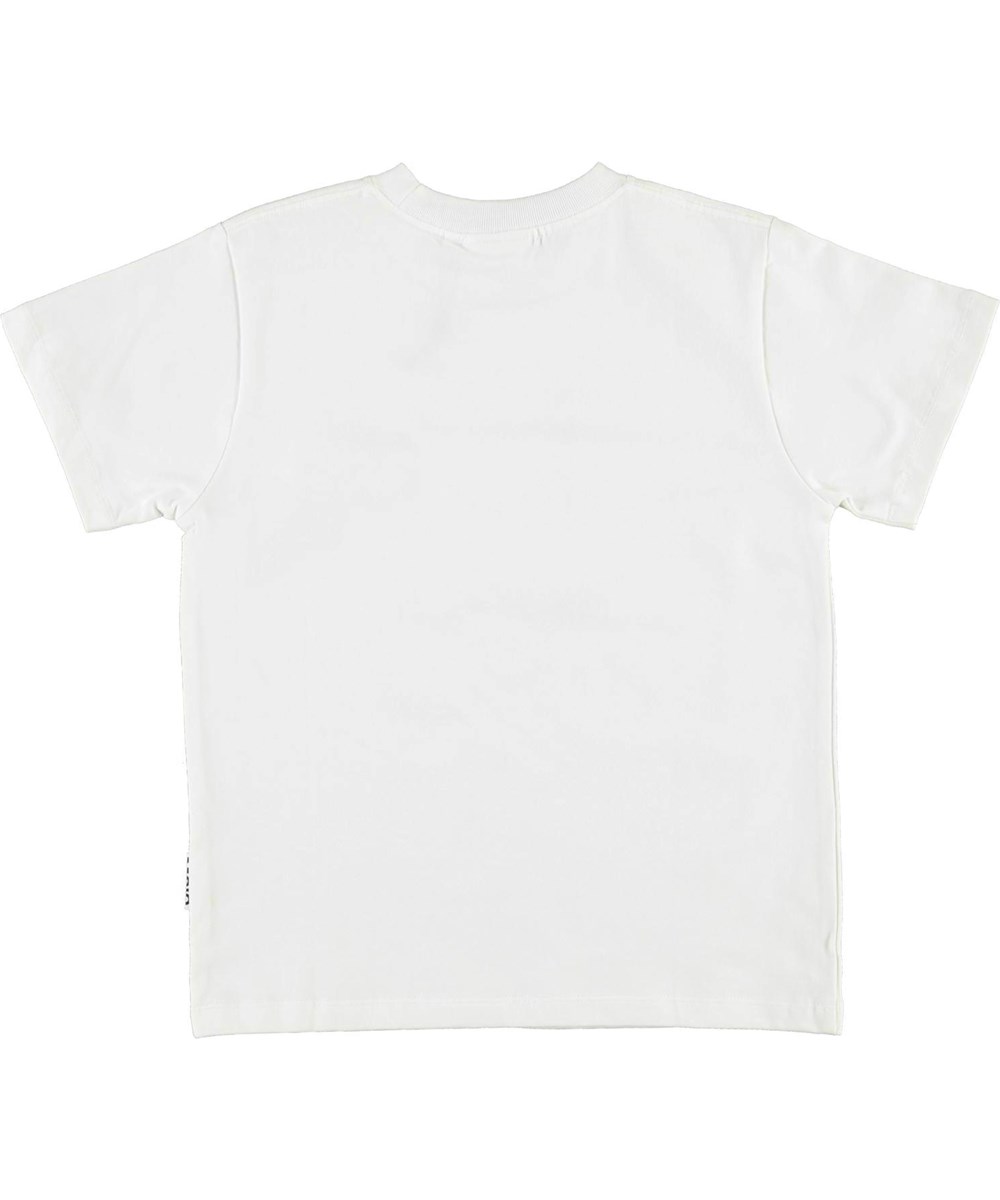 Roxo - Smile - Weißes Basic T-Shirt mit Smiley-Tag