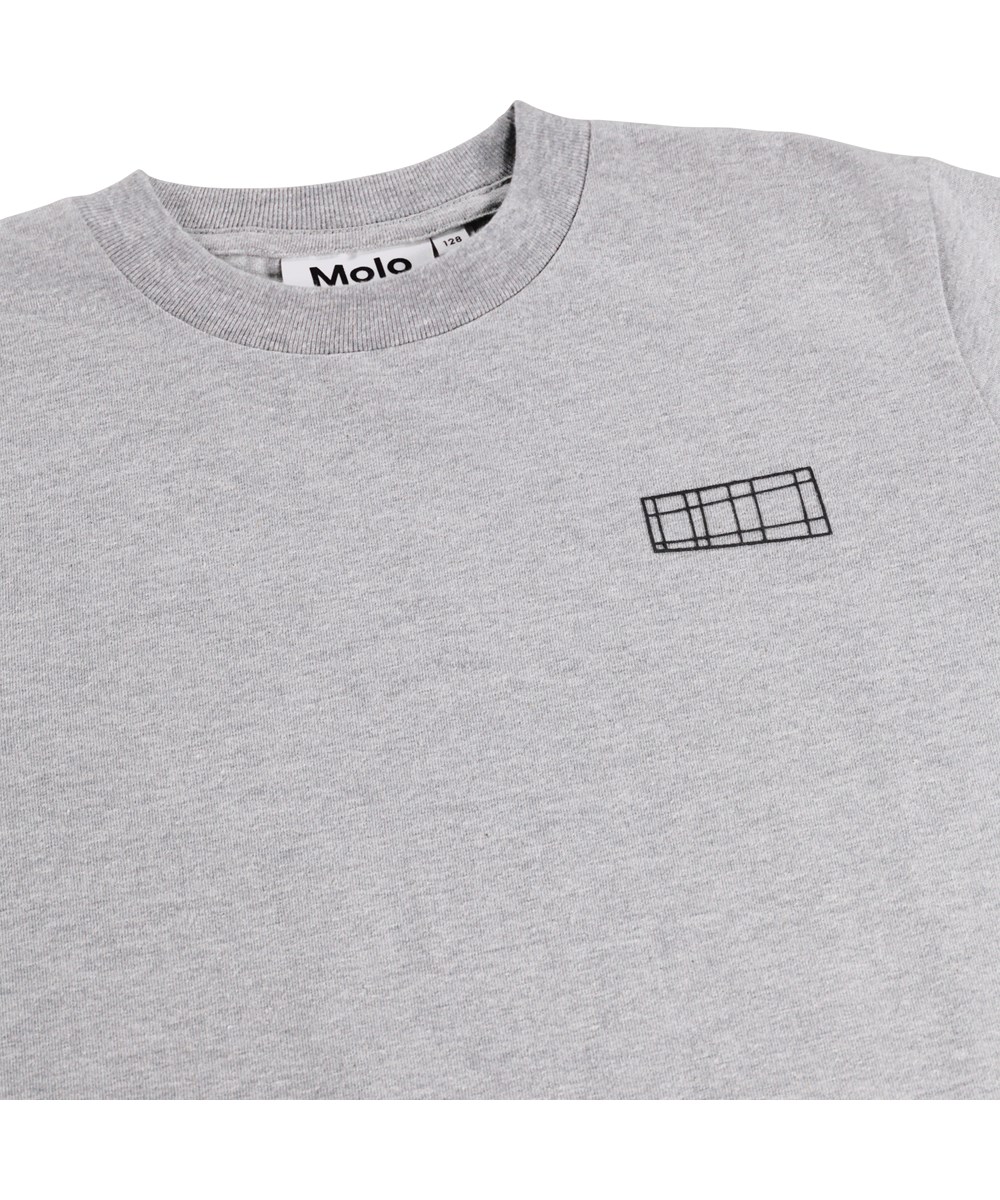 Roxo - Grey Melange - Graues Unisex-T-Shirt aus Öko-Baumwolle