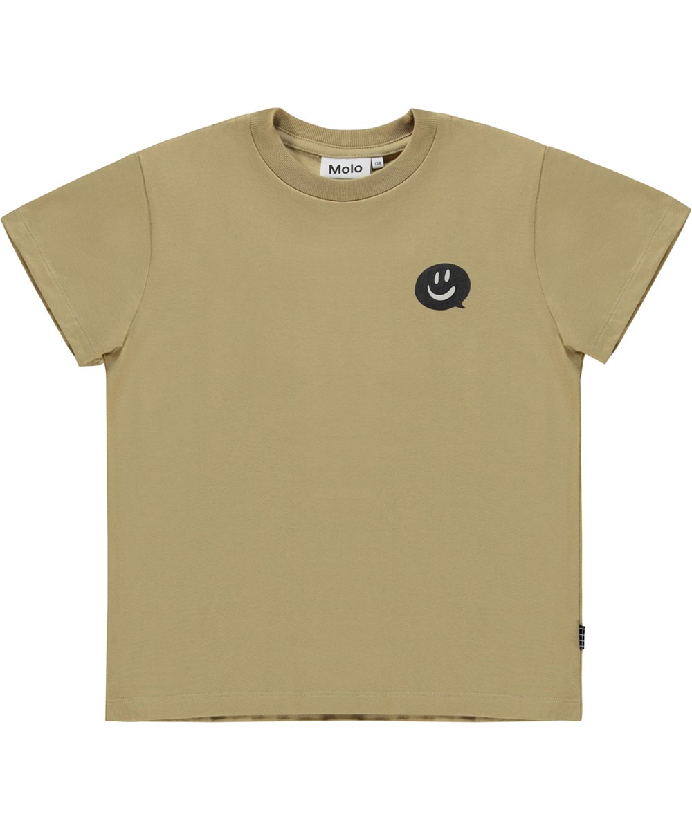 Roxo - Ridge - Braunes Öko-T-Shirt mit Sprechblasen-Print