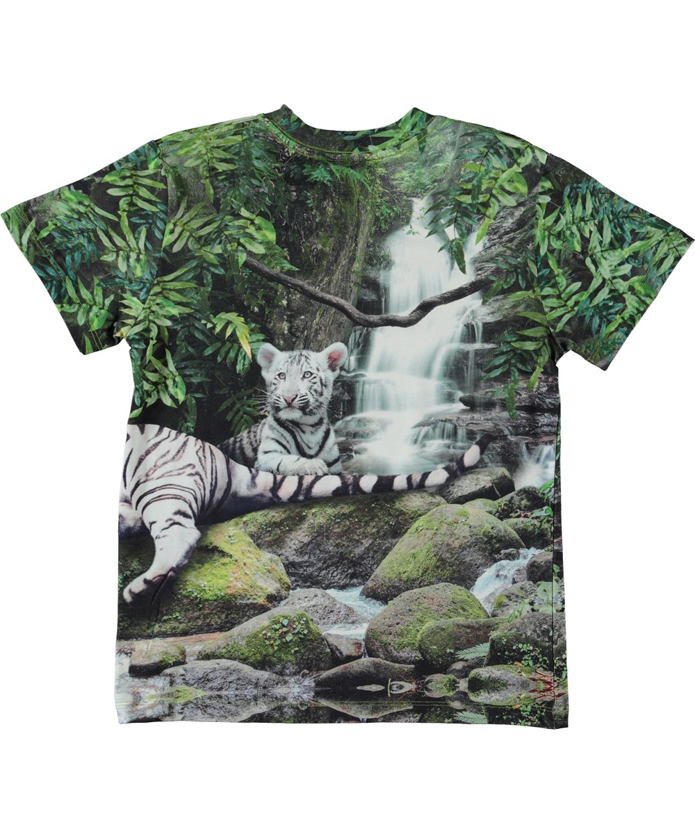 Roxo - Summer Tiger - Öko-Kurzarm-T-Shirt mit Tiger-Print im Dschungel